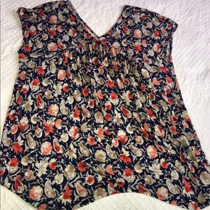 Lucky Brand Floral Flowy top,sz XL